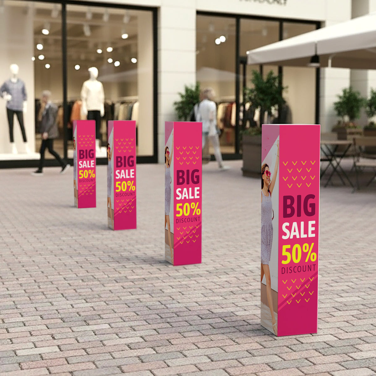 Custom Printed Bollard Covers