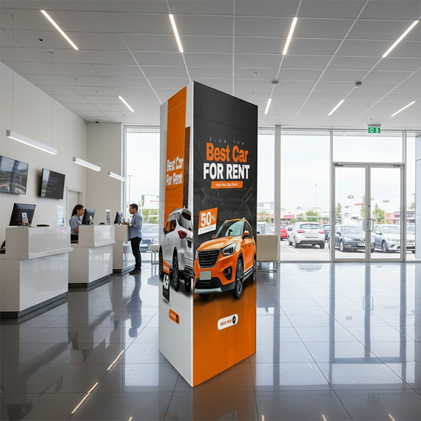 Custom 3-Sided Display Towers