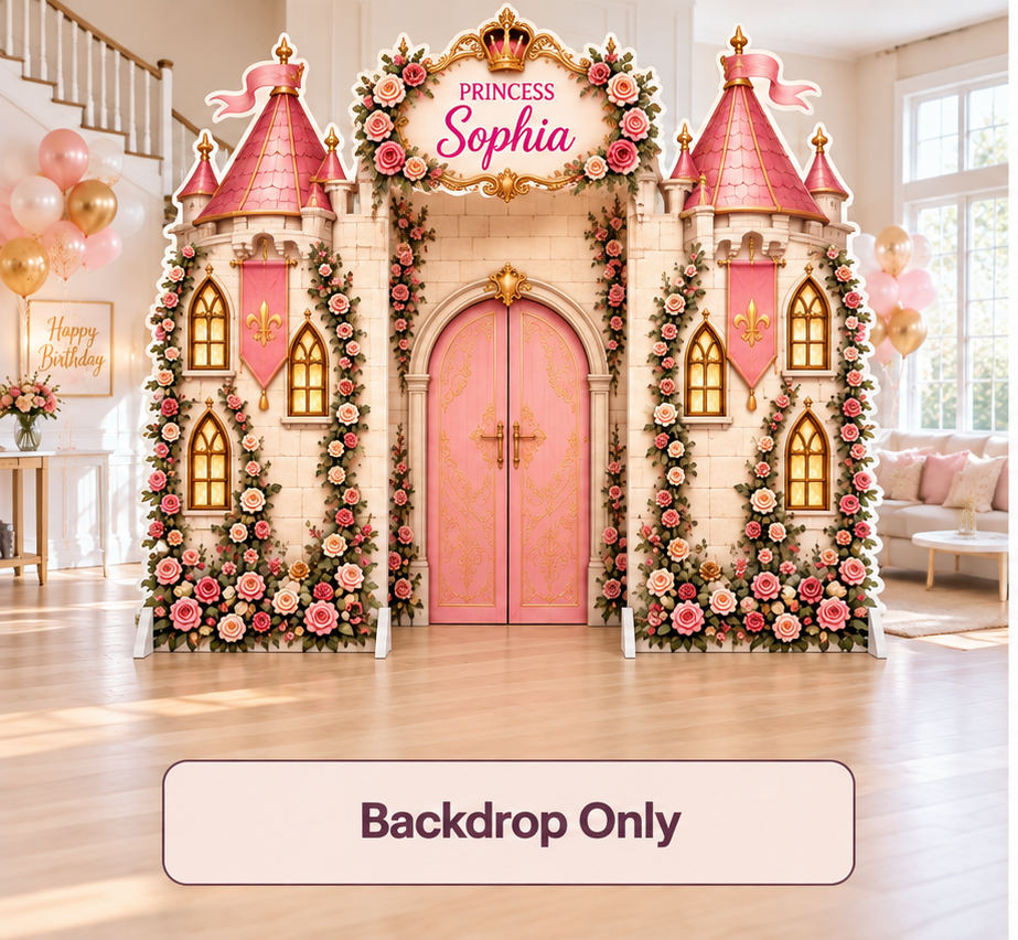 Princess Castle Party Backdrop Set