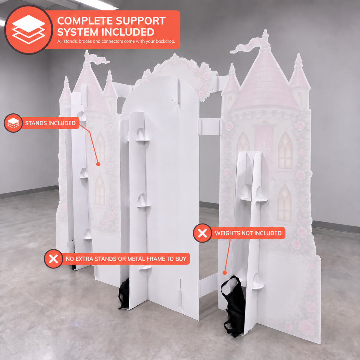 Princess Castle Party Backdrop Set