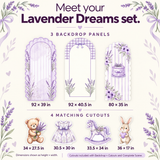 Lavender Dreams Baby Shower Backdrop Set