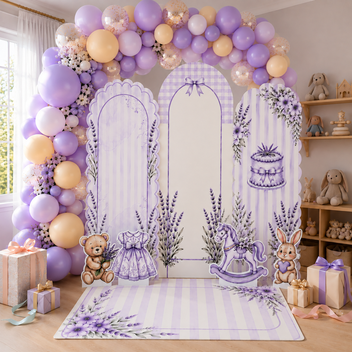 Lavender Dreams Baby Shower Backdrop Set