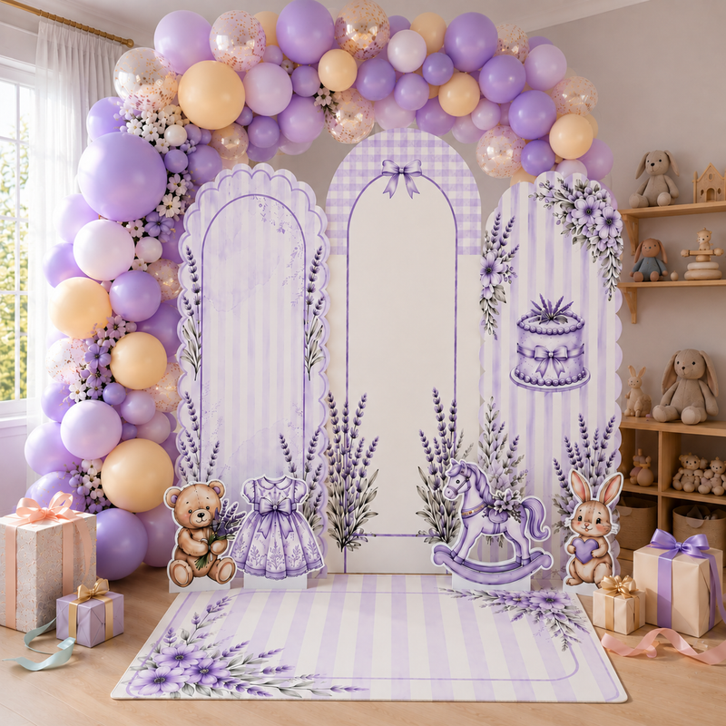 Lavender Dreams Baby Shower Backdrop Set