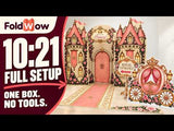 Full Princess Castle assembly at normal speed — one person, no tools, setup time 10:21.