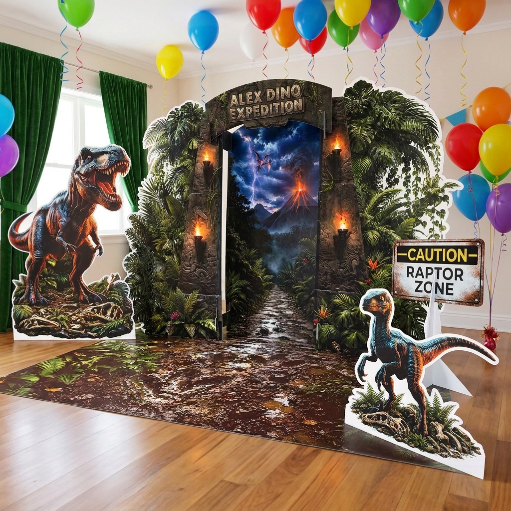 Dinosaur Party Backdrop Set