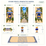 FoldWow Teddy Club dimensions: 88 in panels, two 44 in teddy bear cutouts, 126 x 72 in floor banner